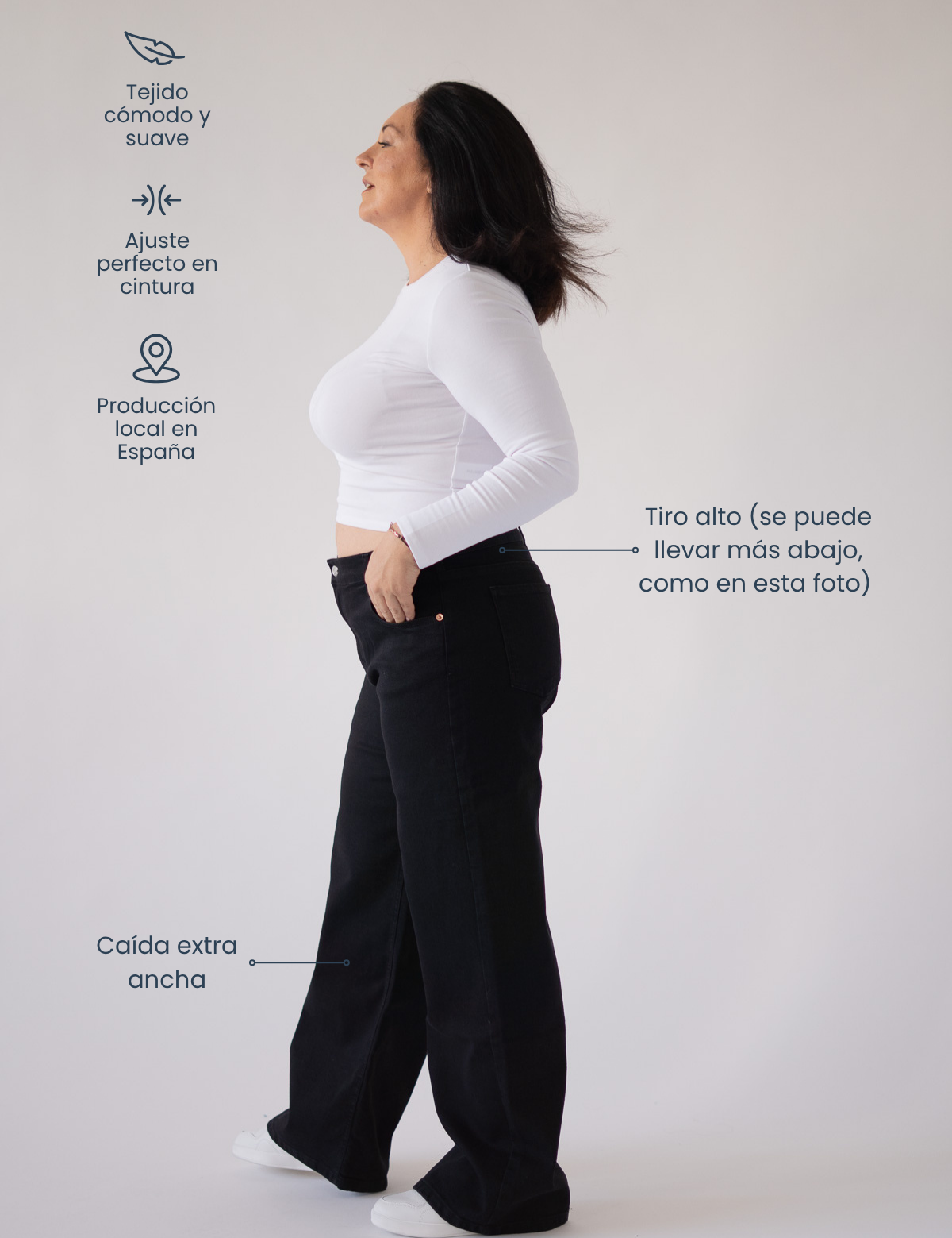 BAGGY HIGH RISE - BLACK