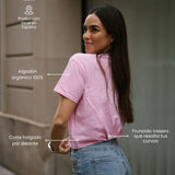 BACK RUCHED TEE - PINK