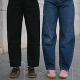 BARREL HIGH RISE FULL LENGTH - DARK BLUE