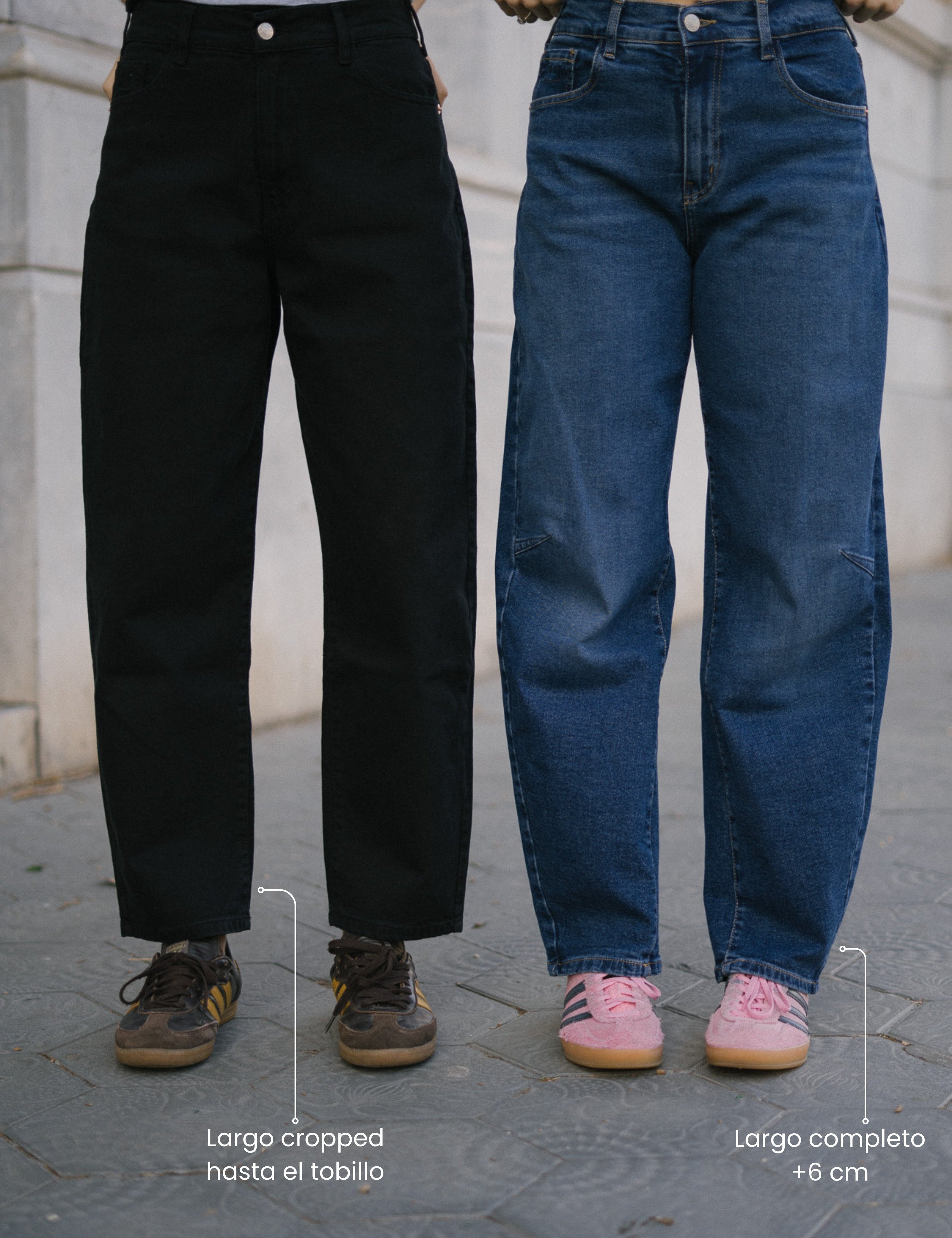 BARREL HIGH RISE FULL LENGTH - DARK BLUE