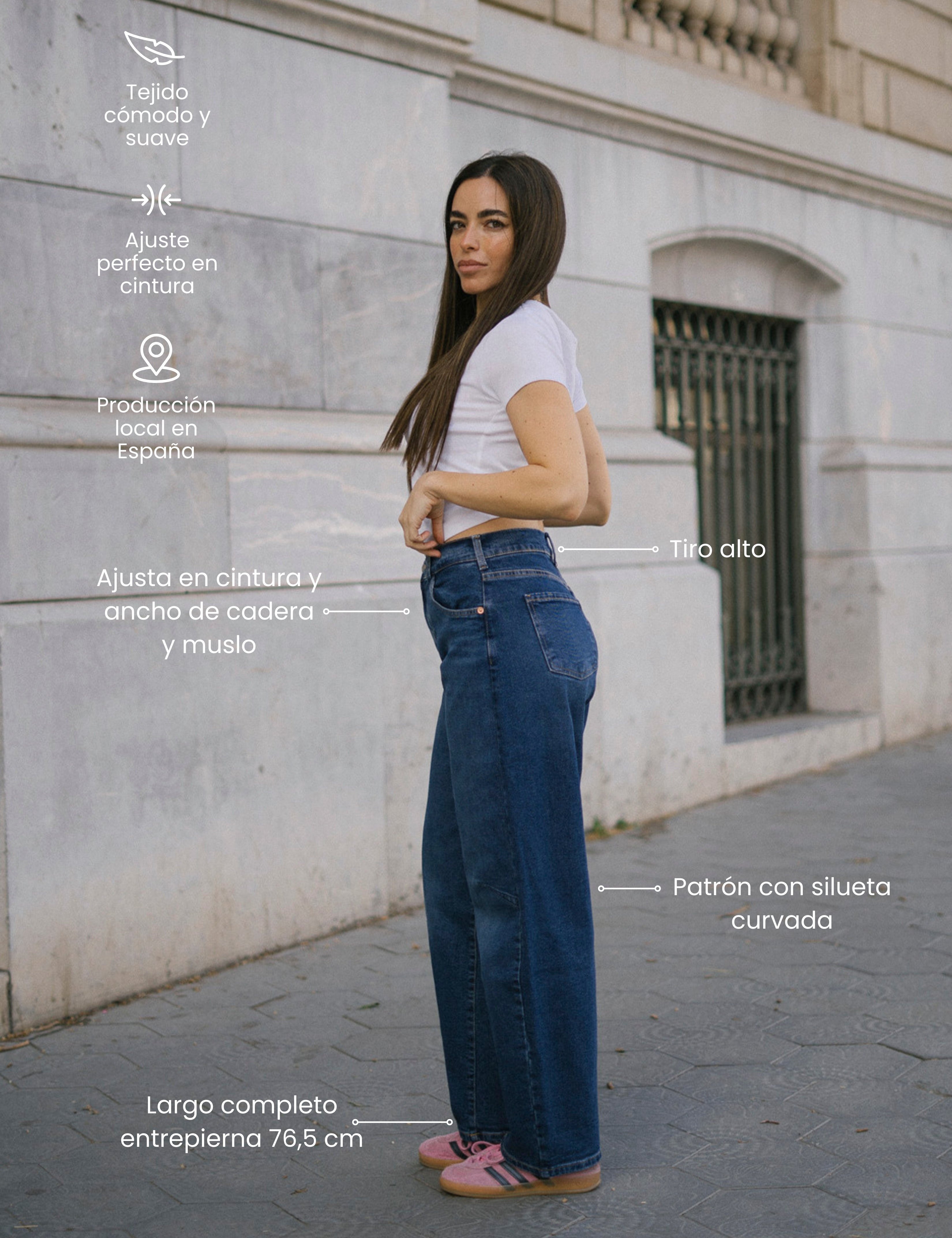 BARREL HIGH RISE FULL LENGTH - DARK BLUE