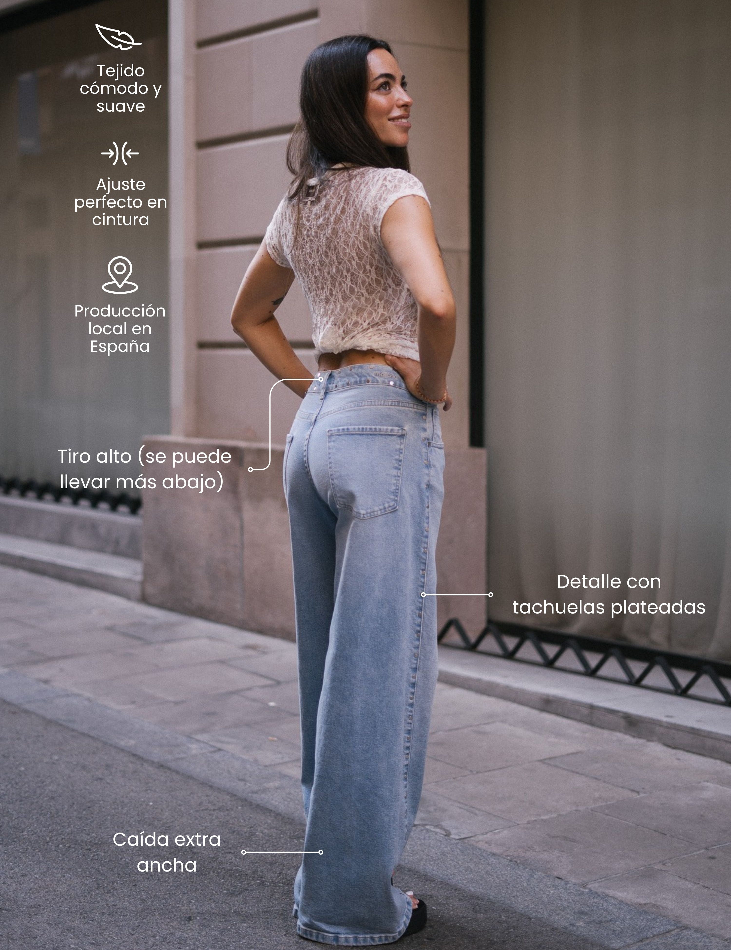 BAGGY TACHAS PLATEADAS - LIGHT BLUE