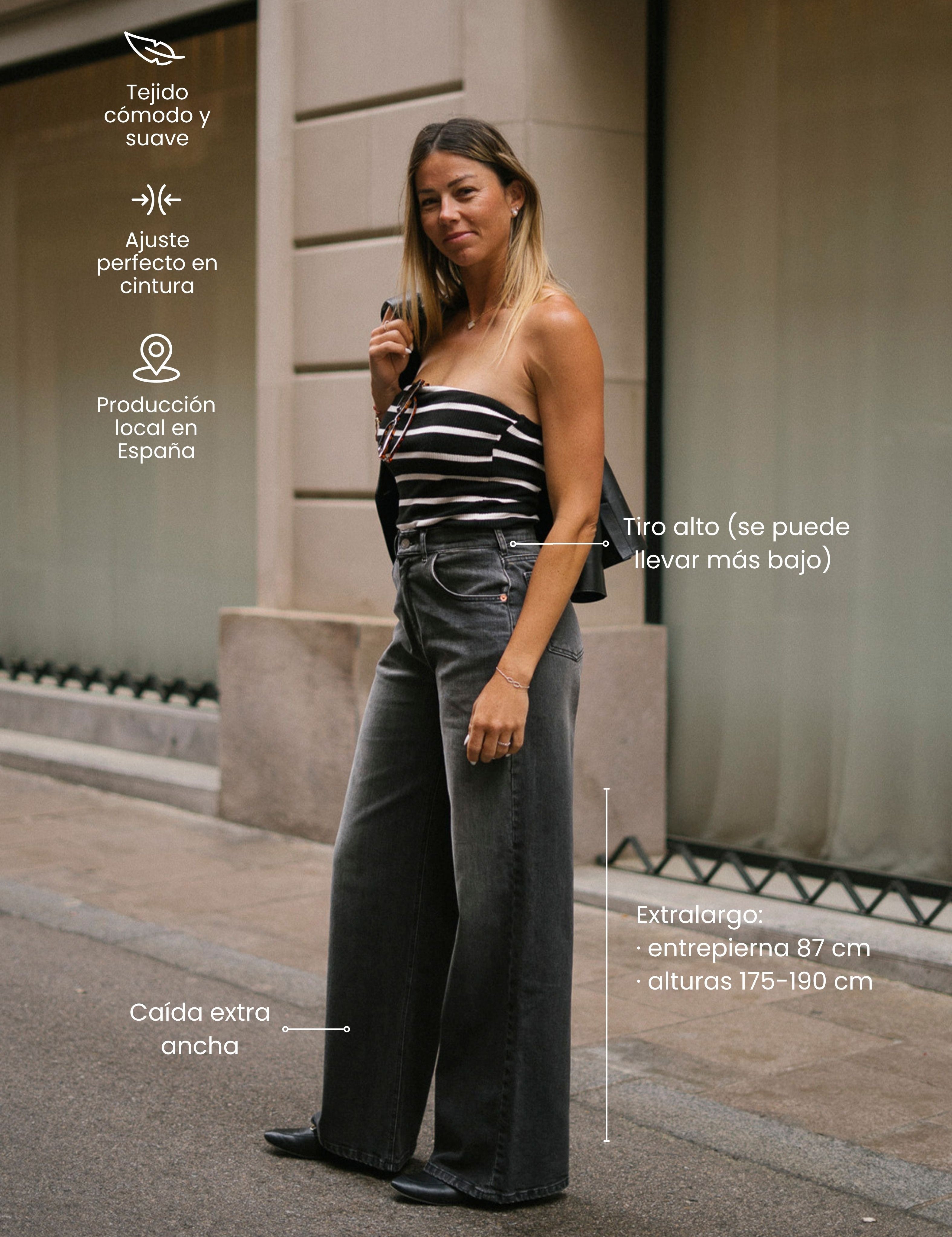 BAGGY TALL HIGH RISE - GREY