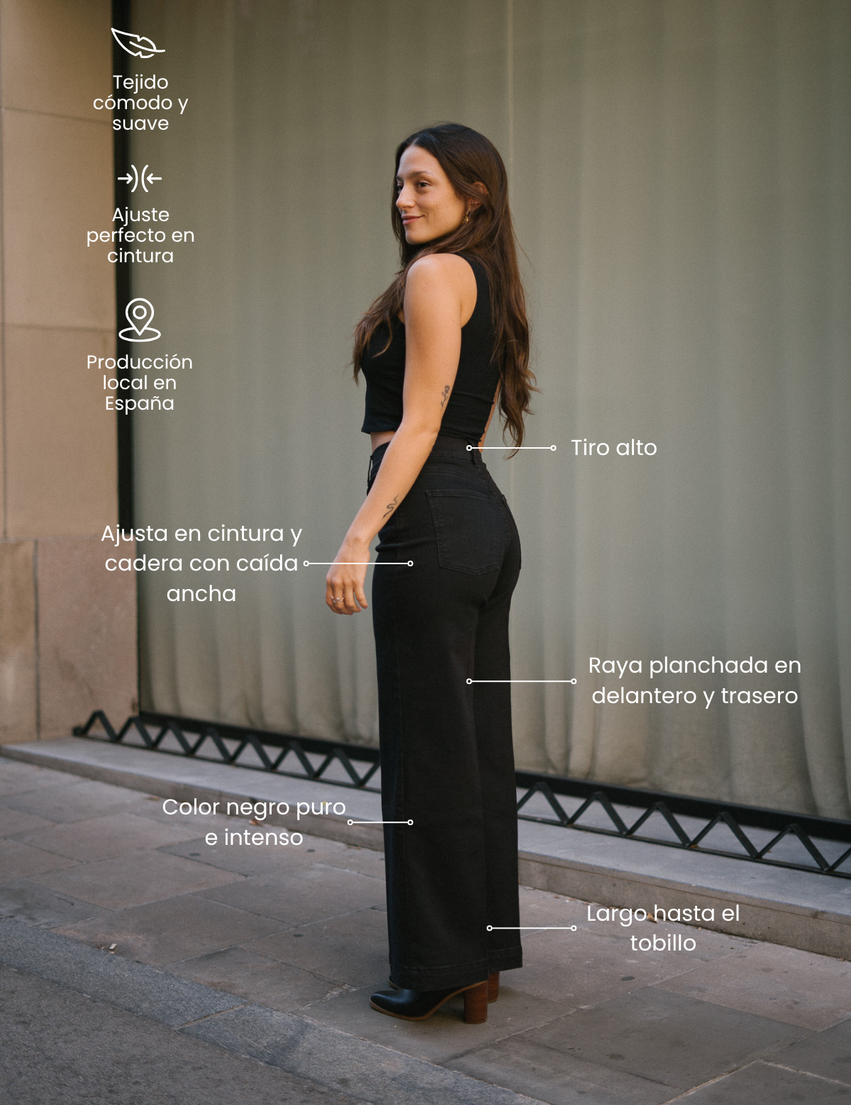 CULOTTE HIGH RISE - BLACK