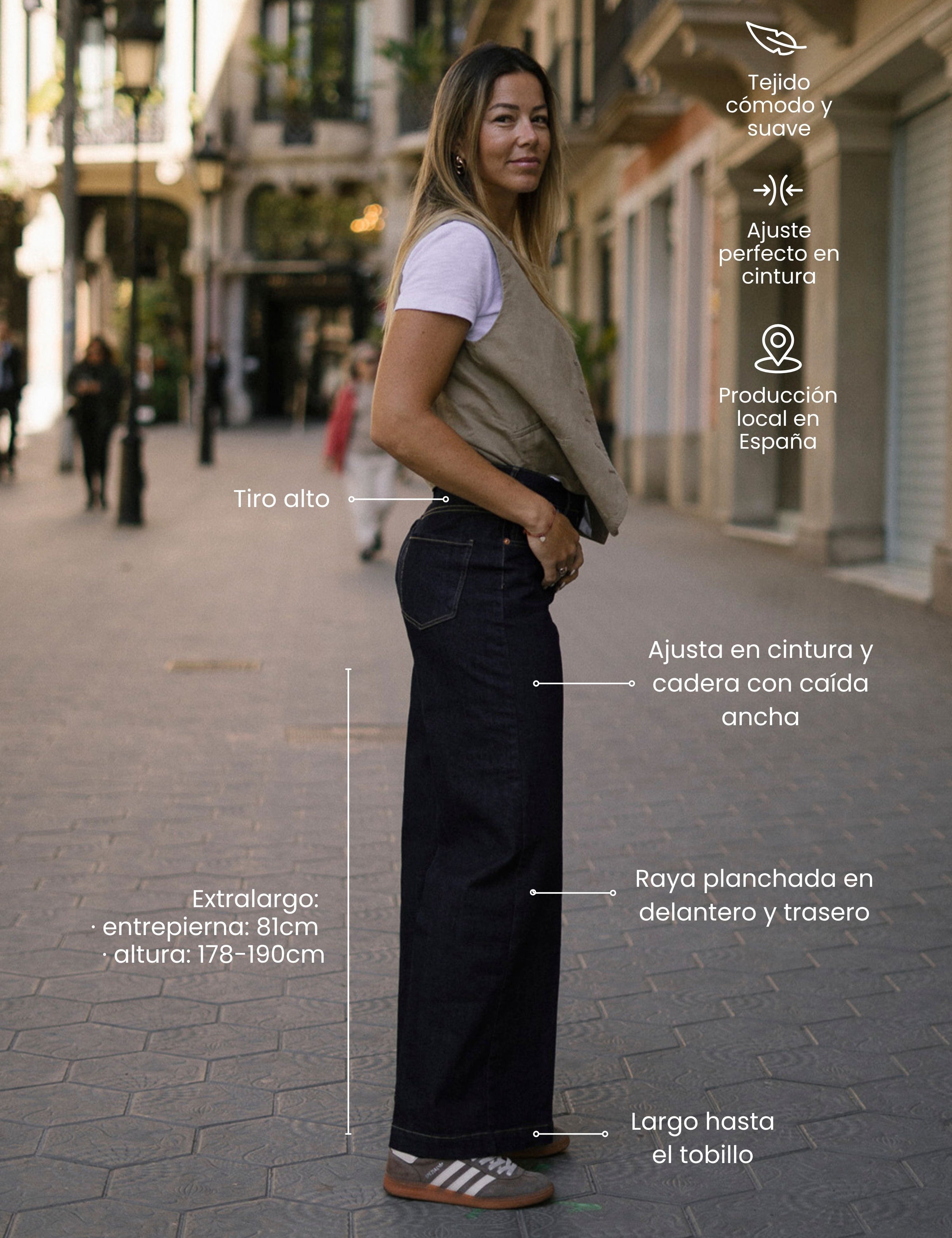 CULOTTE TALL HIGH RISE - RAW DENIM