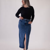 LONG SKIRT - DARK BLUE