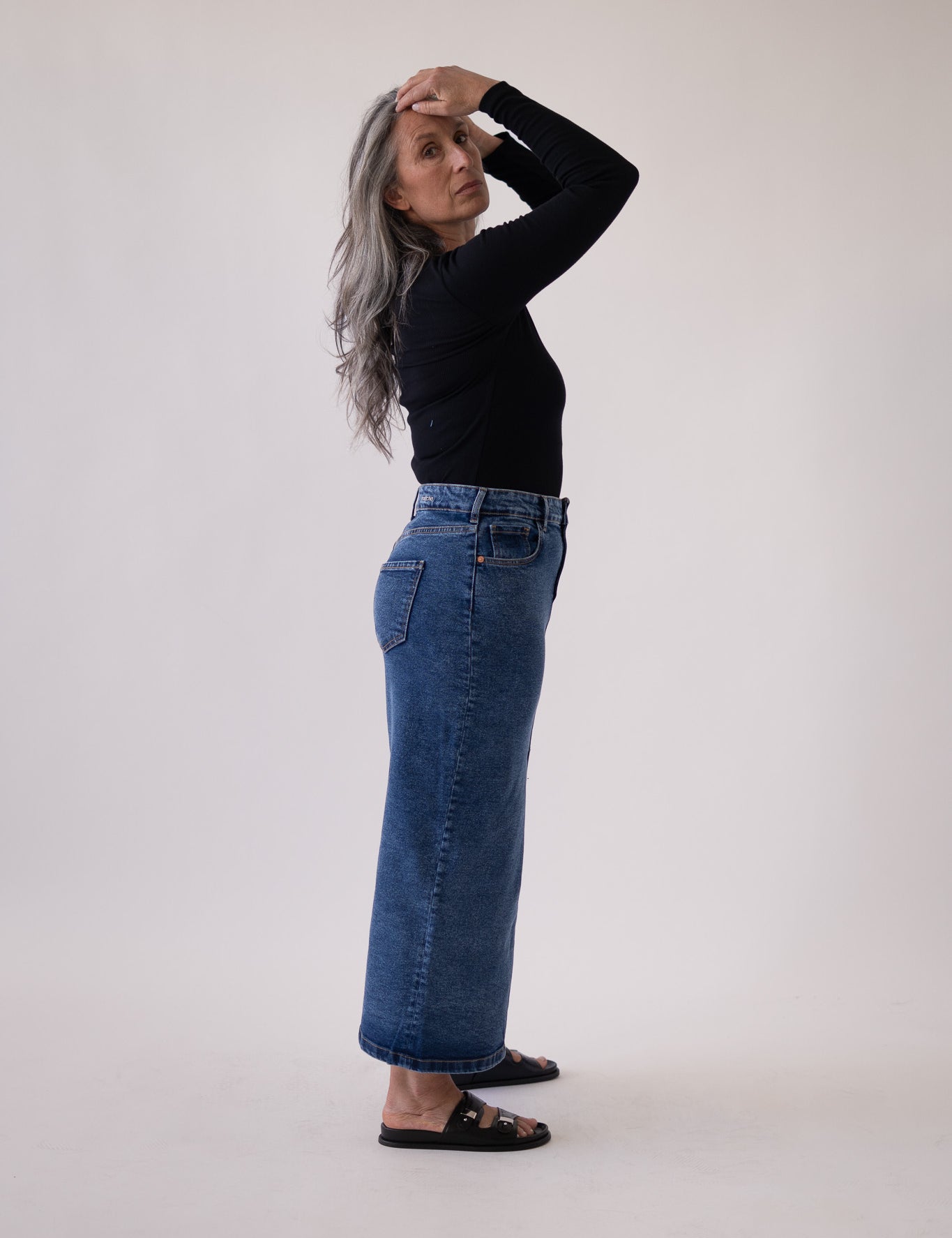 LONG SKIRT - DARK BLUE