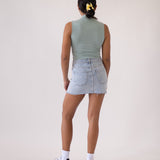 MINI SKIRT - WHITE BLUE