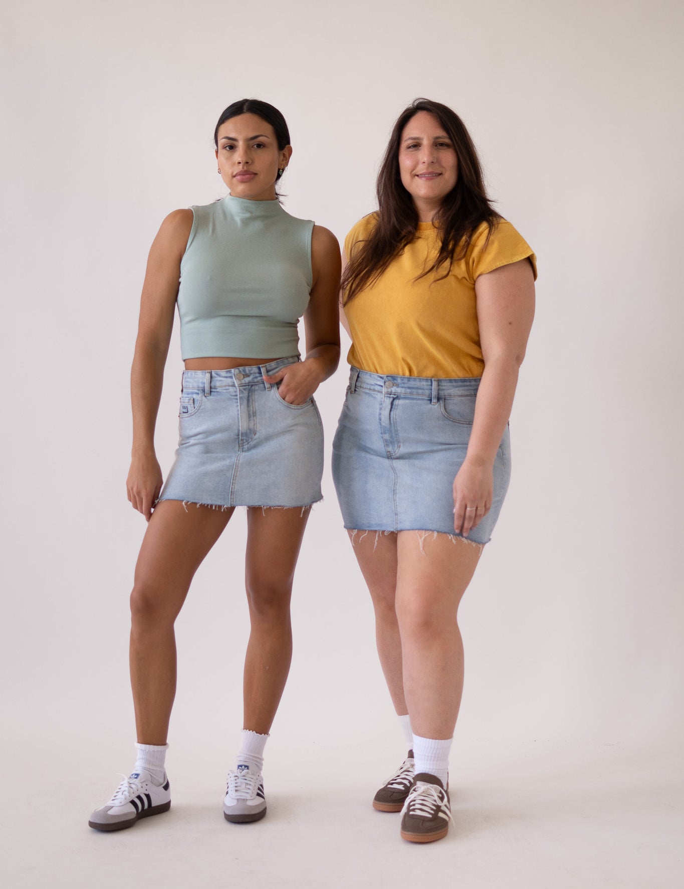 MINI SKIRT - WHITE BLUE