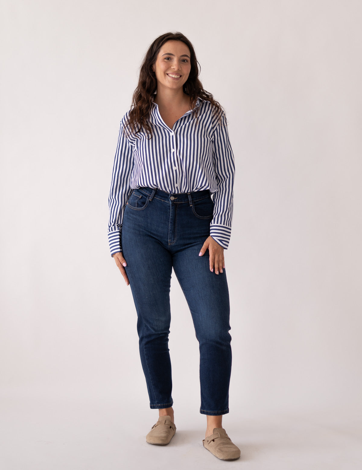 MOM HIGH RISE - DARK BLUE