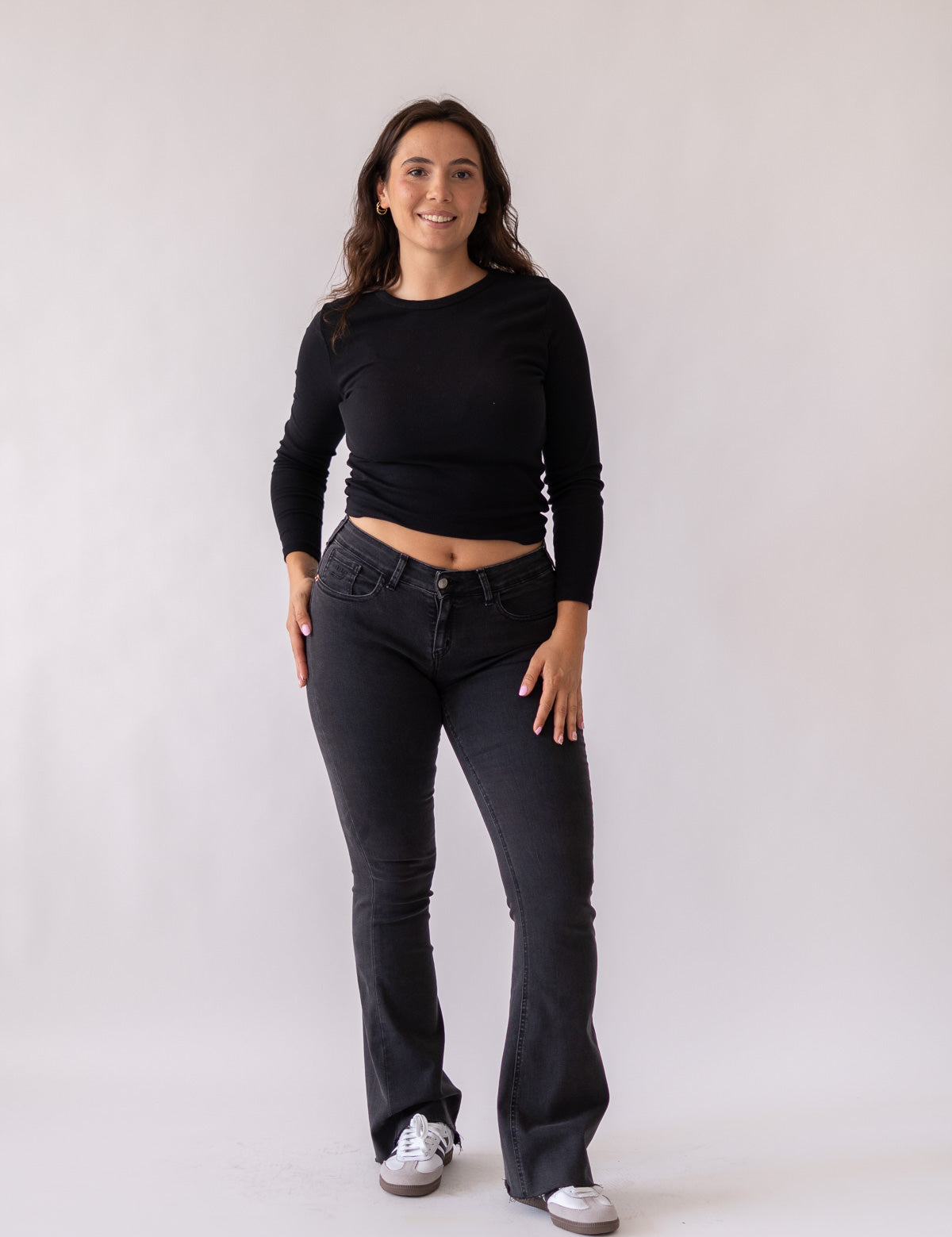 FLARE MID RISE - GREY