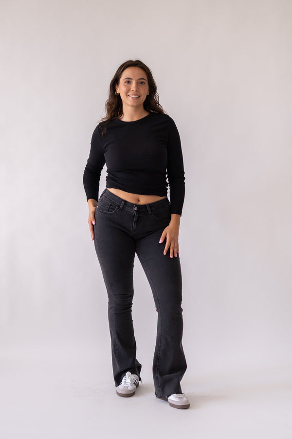 FLARE MID RISE - GREY