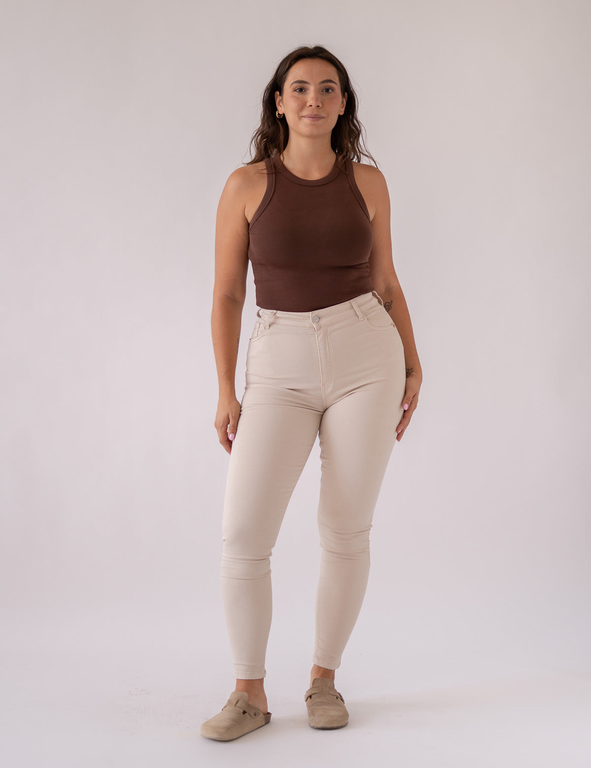 SKINNY HIGH RISE - BEIGE
