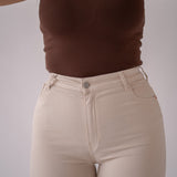 SKINNY HIGH RISE - BEIGE