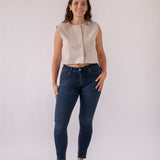 SKINNY MID RISE - DARK BLUE