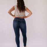 SKINNY MID RISE - DARK BLUE