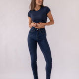 SKINNY TALL HIGH RISE - DARK BLUE