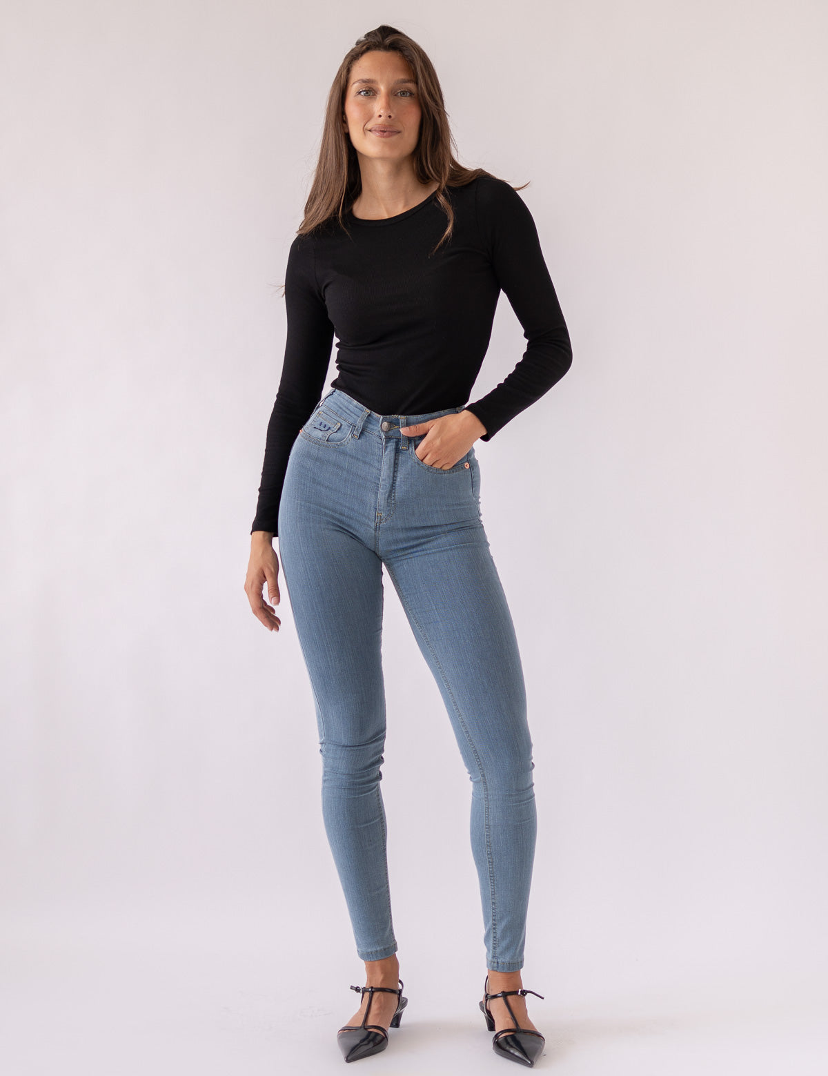 SKINNY TALL HIGH RISE - LIGHT BLUE