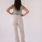 WIDELEG HIGH RISE - BEIGE