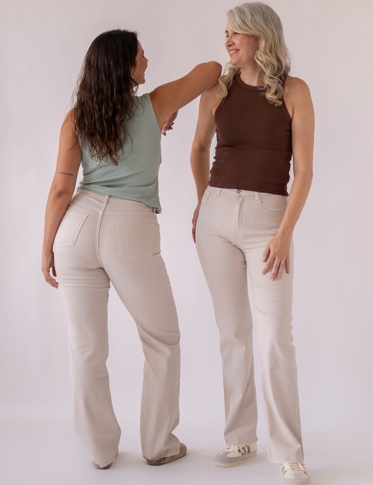 WIDELEG HIGH RISE - BEIGE