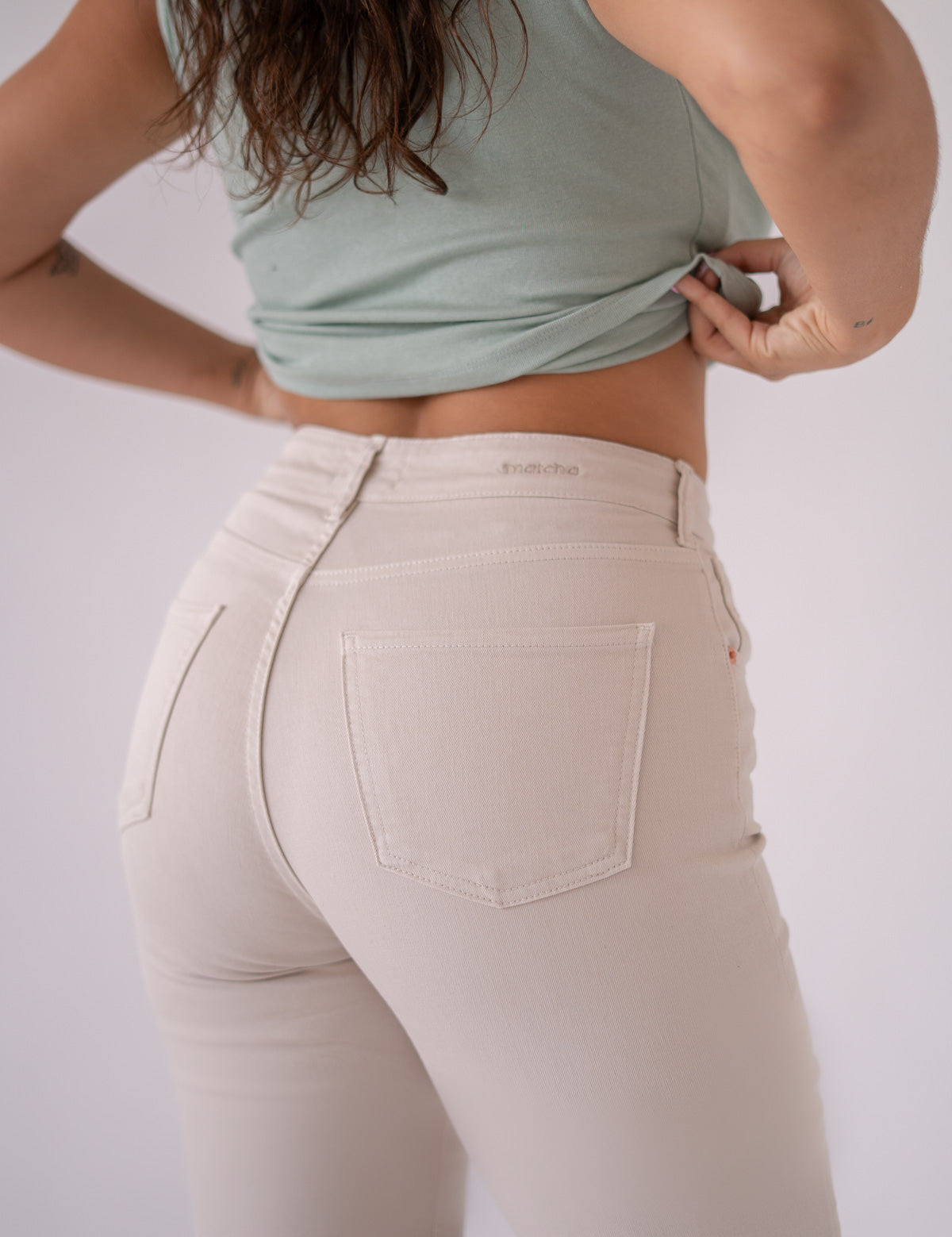 WIDELEG HIGH RISE - BEIGE