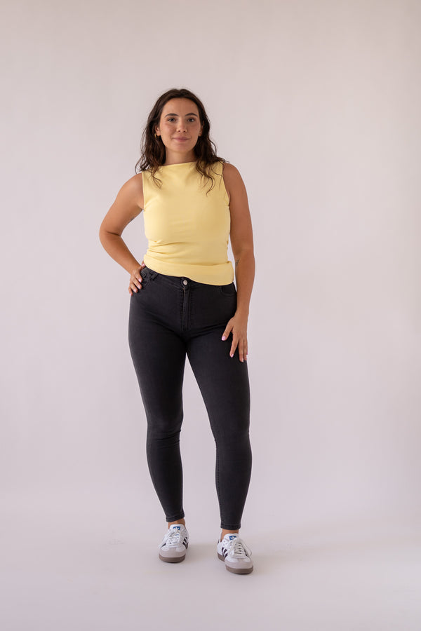 SKINNY HIGH RISE - GREY