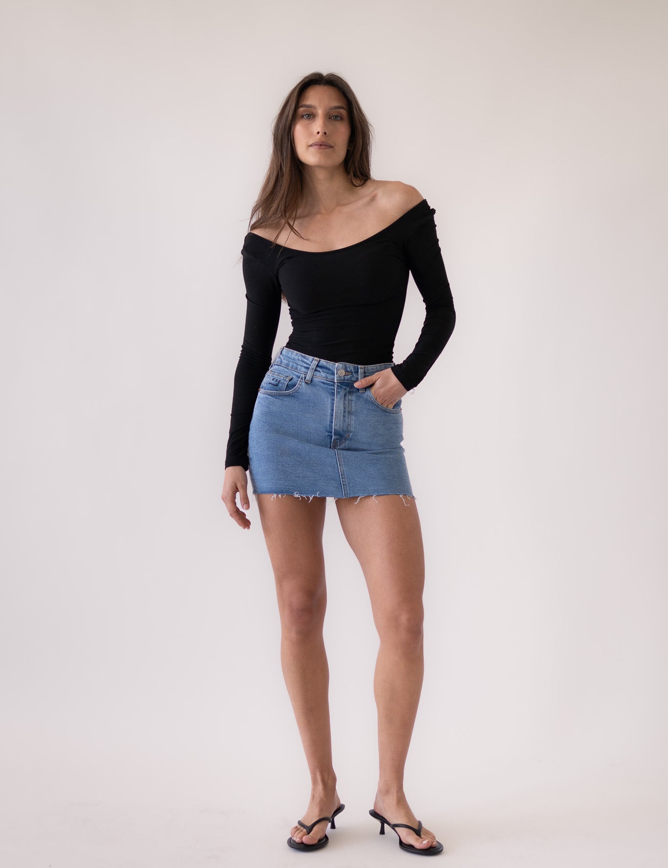 MINI SKIRT - LIGHT BLUE