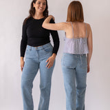 WIDELEG MID RISE - LIGHT BLUE