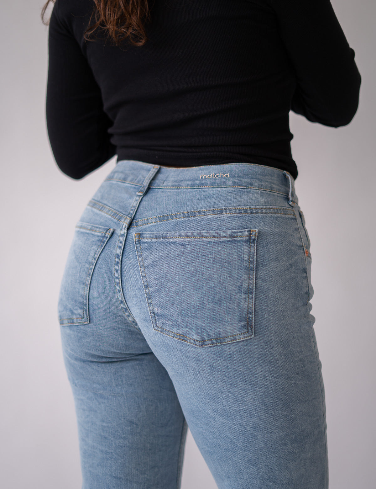 WIDELEG MID RISE - LIGHT BLUE