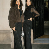 BAGGY GOLD STUDS - BLACK