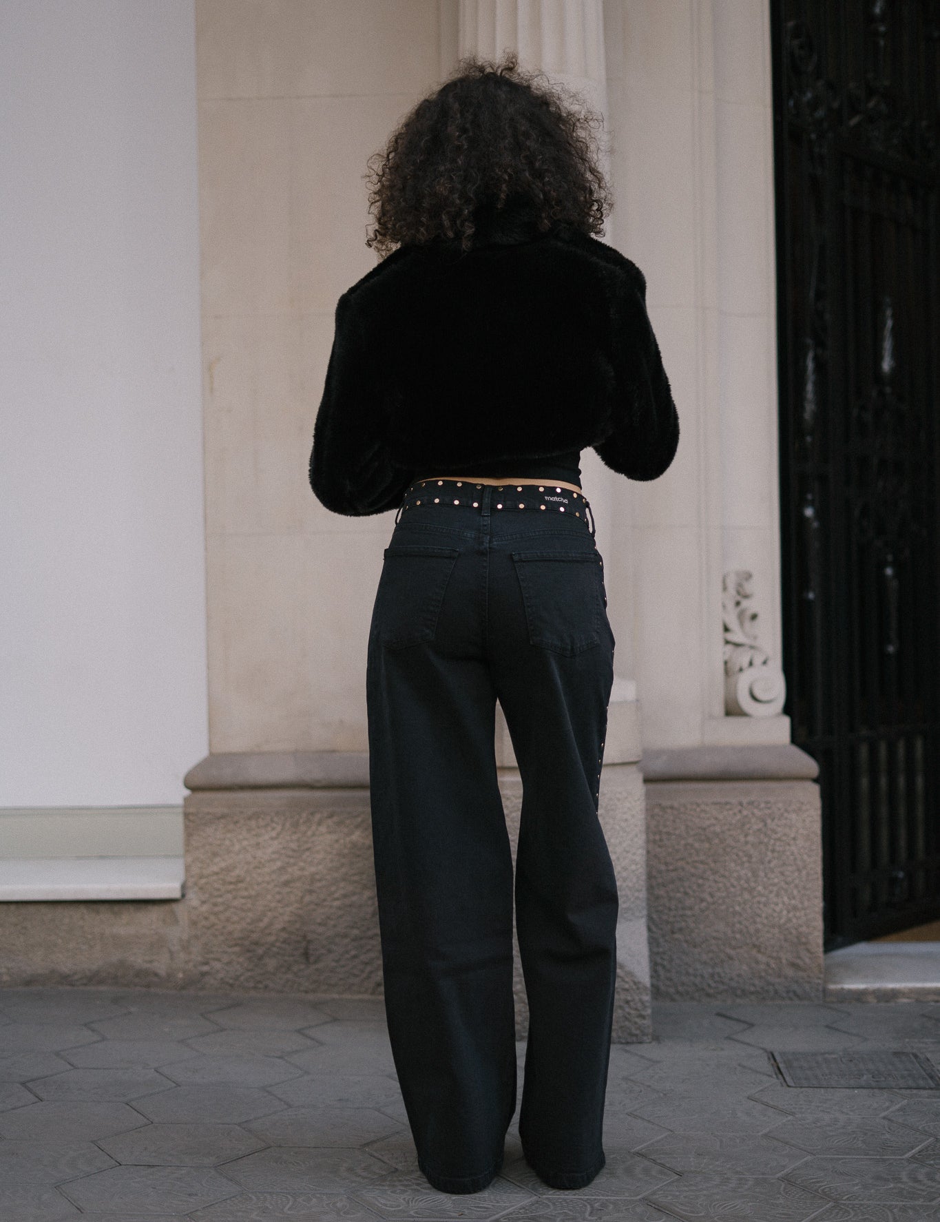 BAGGY TATXES DAURADES - BLACK