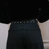 BAGGY GOLD STUDS - BLACK