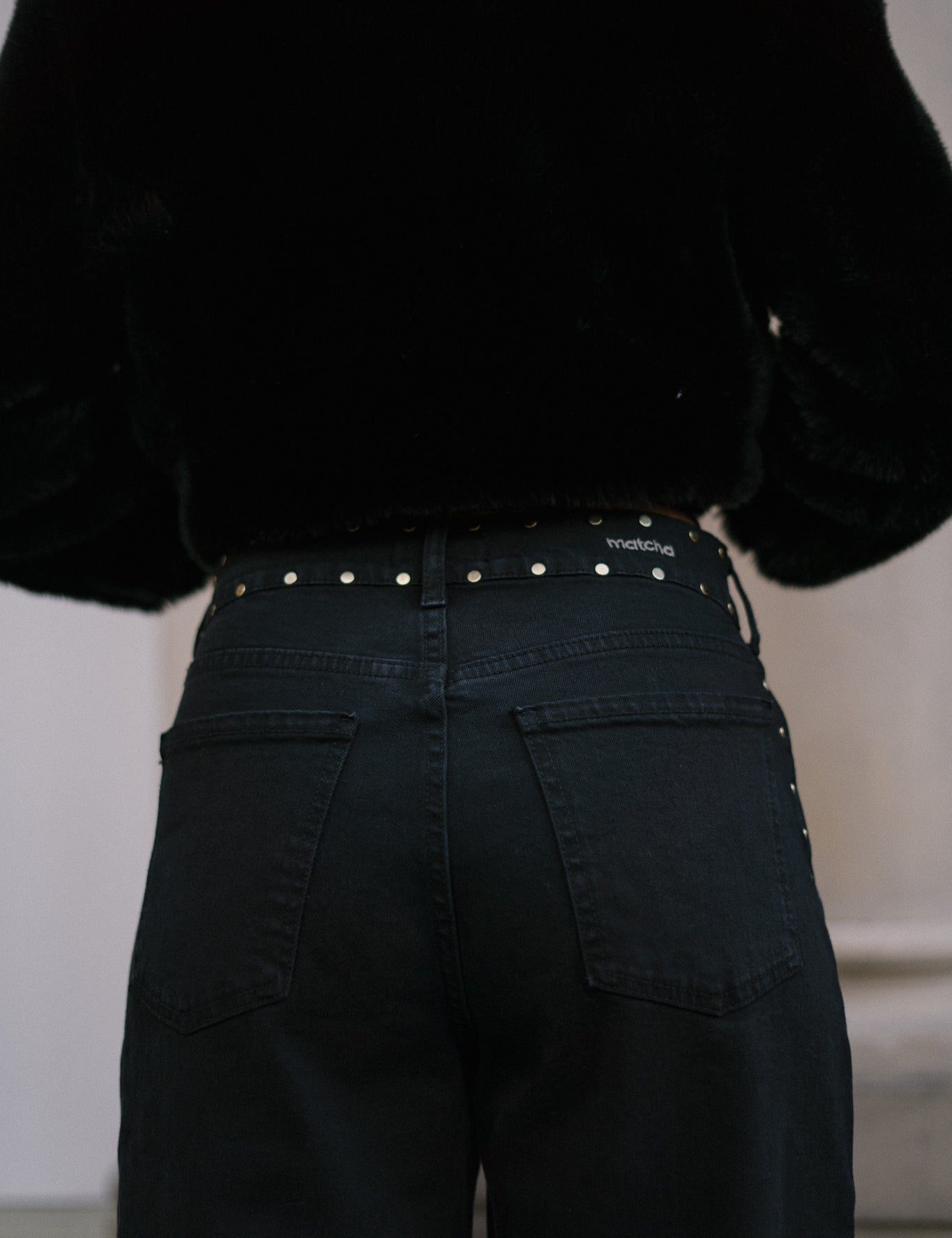 BAGGY TATXES DAURADES - BLACK