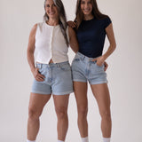 SHORTS ROLL UP - LIGHT BLUE