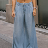 FLUID PLEATED BAGGY - BLUE