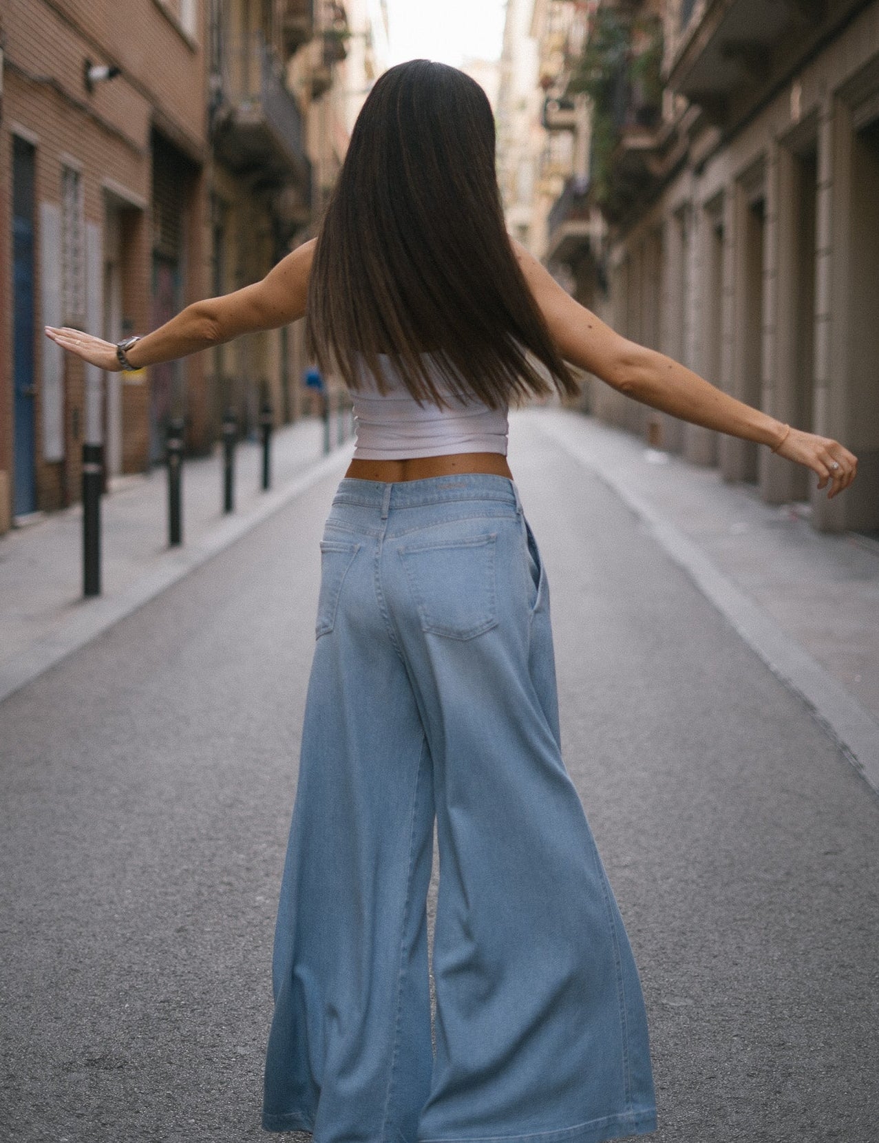 FLUID PLEATED BAGGY - BLUE