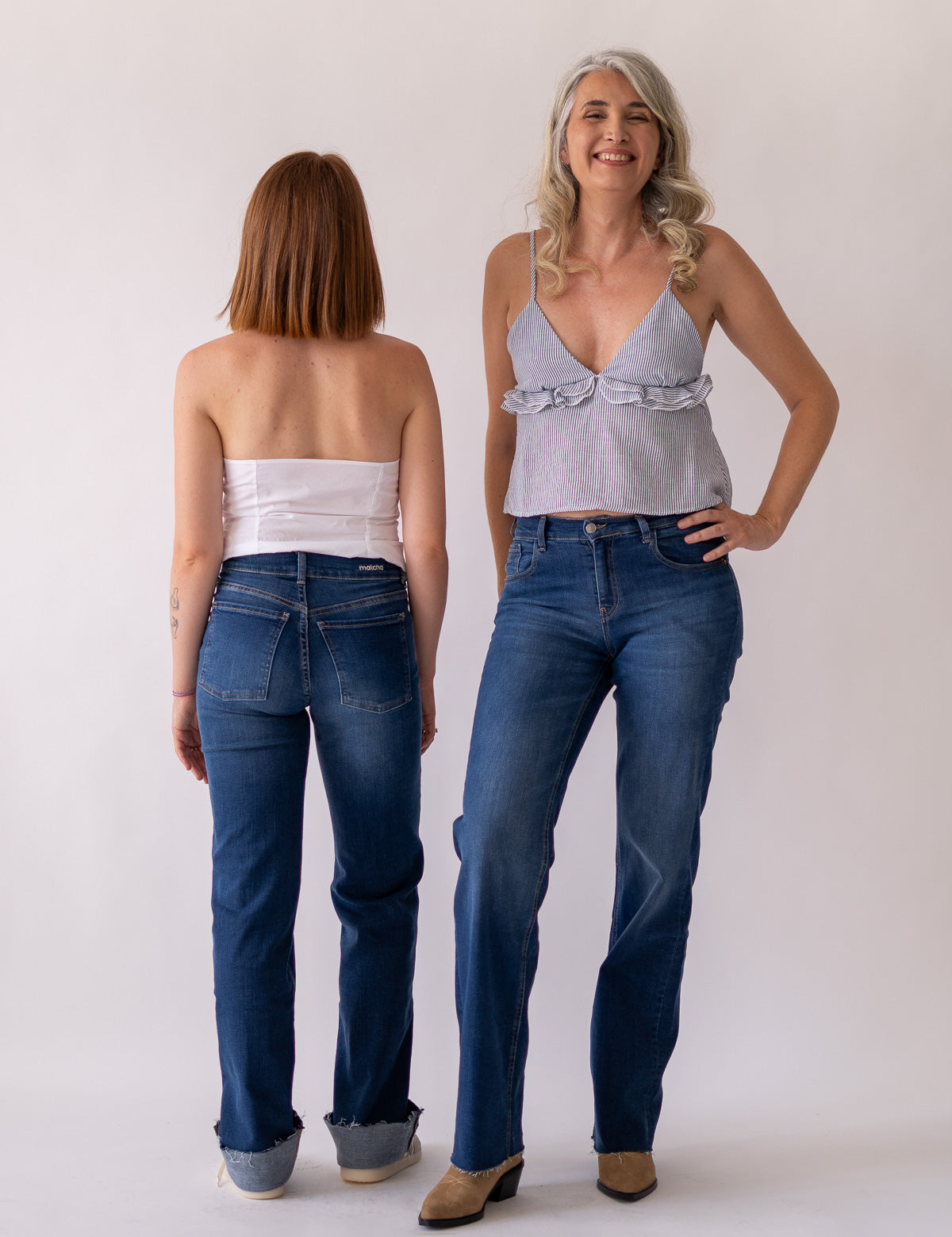 WIDELEG MID RISE - DARK BLUE