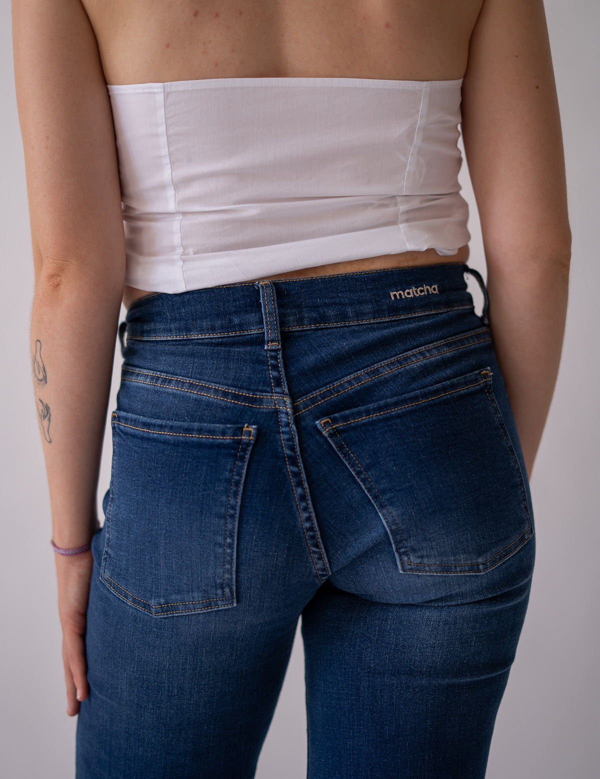 WIDELEG MID RISE - DARK BLUE