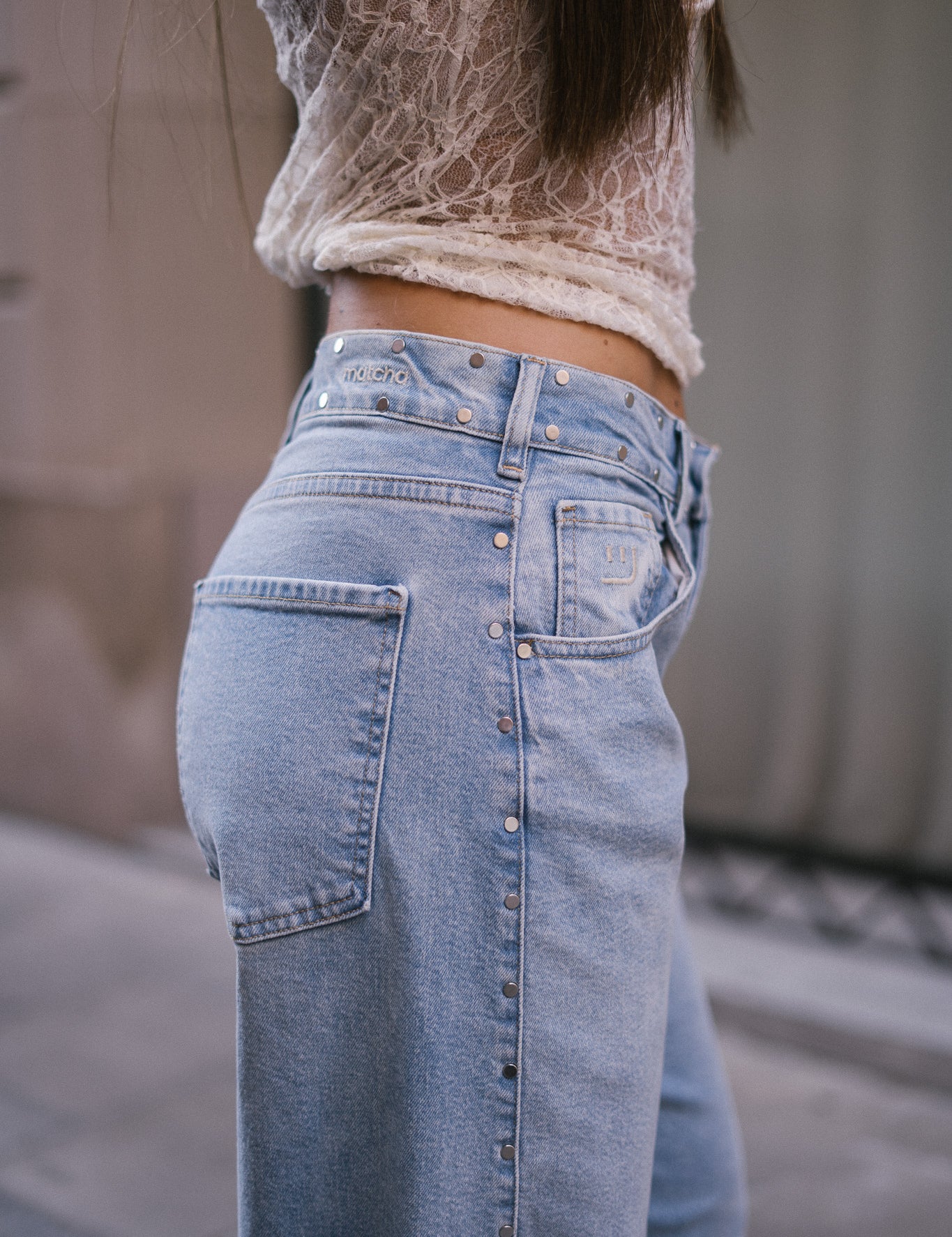 BAGGY TACHAS PLATEADAS - LIGHT BLUE