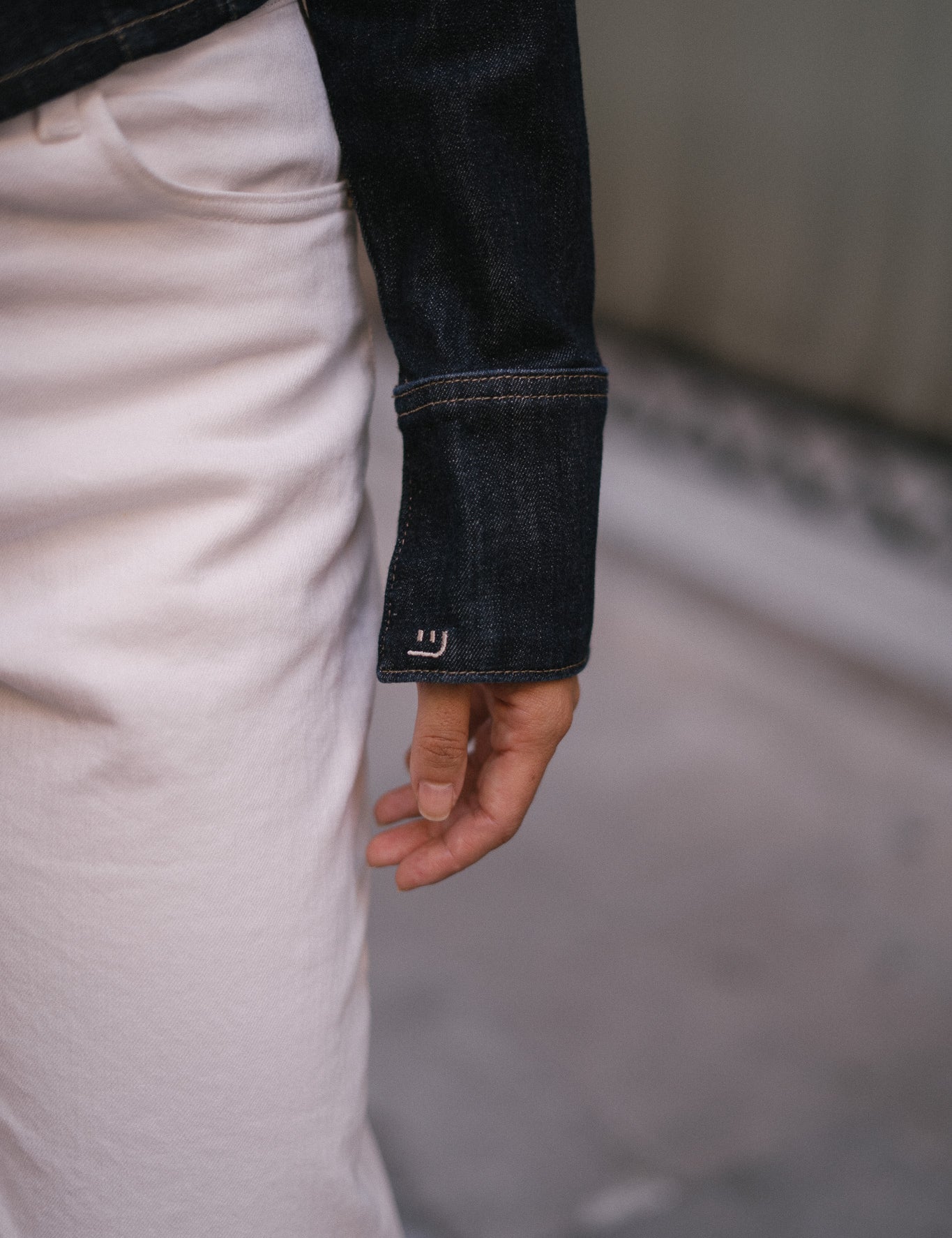 ZIPPER DENIM SHIRT - RAW DENIM