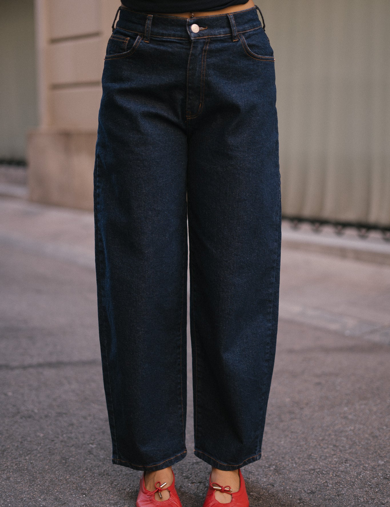 BARREL HIGH RISE - RAW DENIM