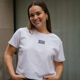 BACK RUCHED TEE - WHITE