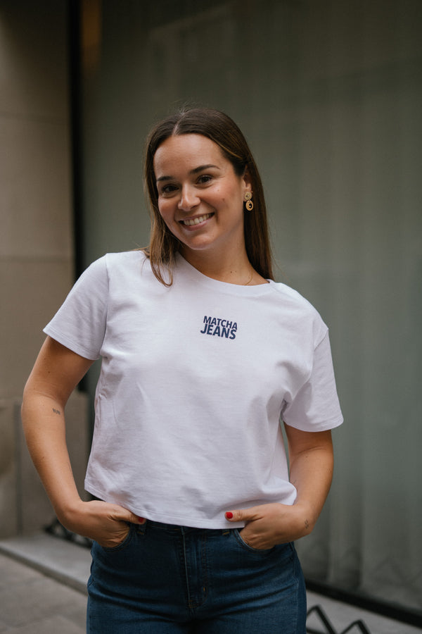 BACK RUCHED TEE - WHITE