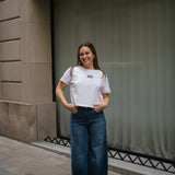 BACK RUCHED TEE - WHITE