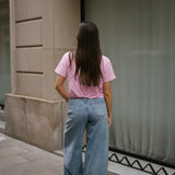 BACK RUCHED TEE - PINK