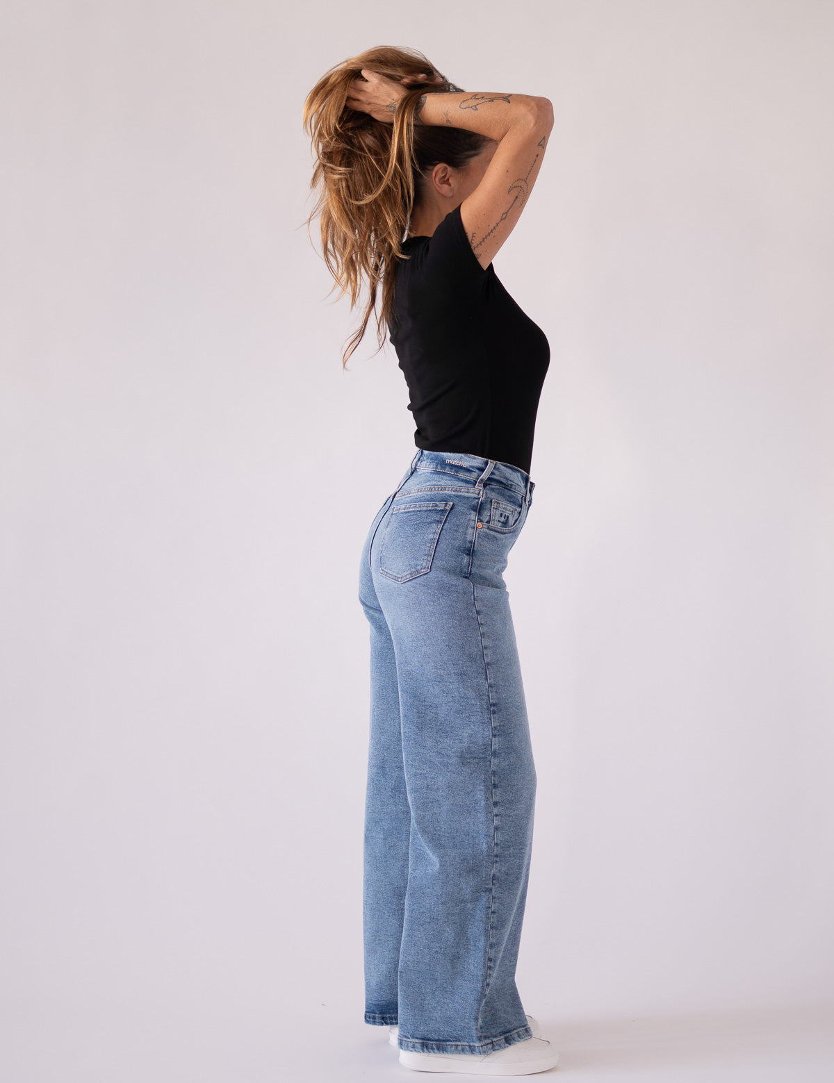 BAGGY HIGH RISE - LIGHT BLUE