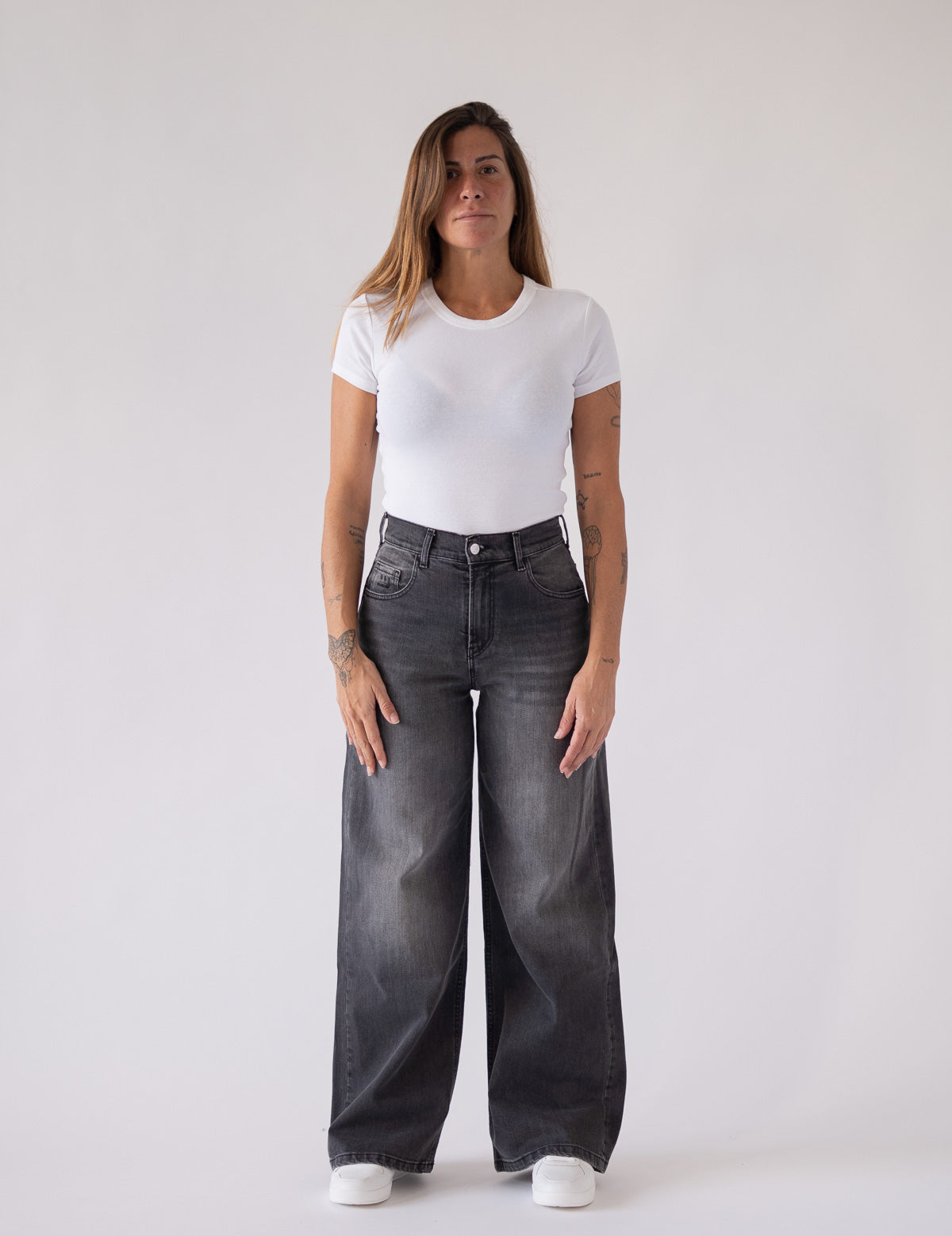 BAGGY HIGH RISE - GREY