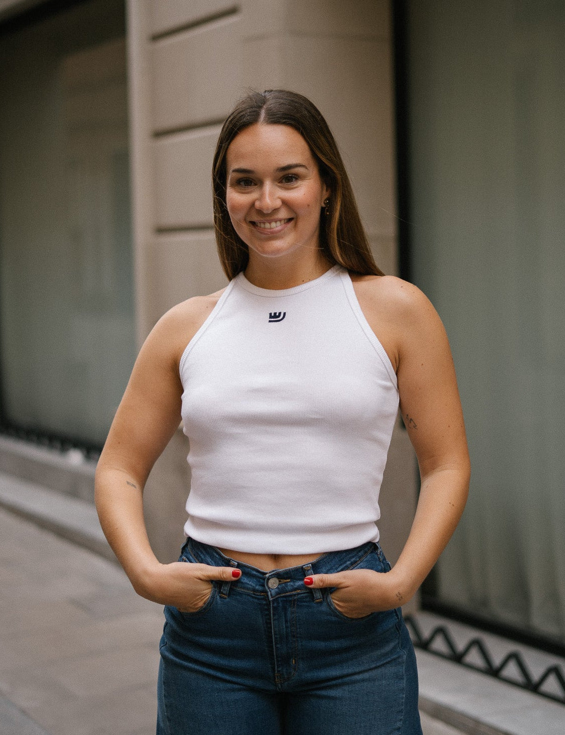 HALTER TANK TOP - WHITE