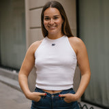 HALTER TANK TOP - WHITE
