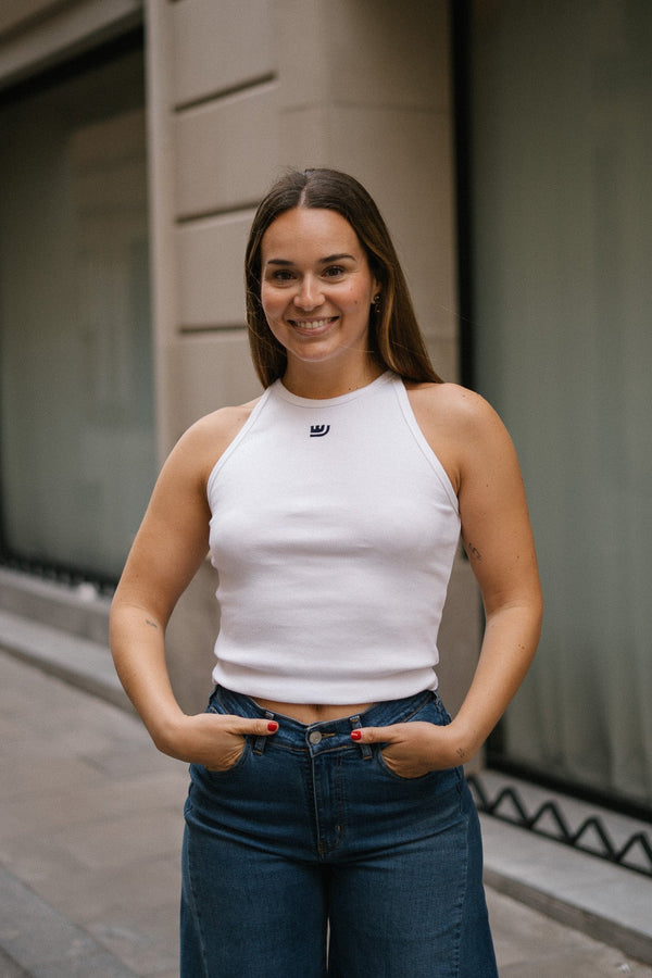 HALTER TANK TOP - WHITE